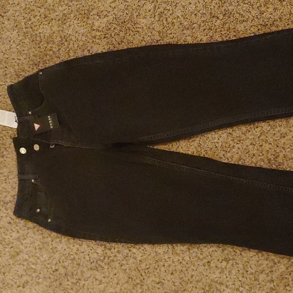 Black 90's high waisted button fly jeans!